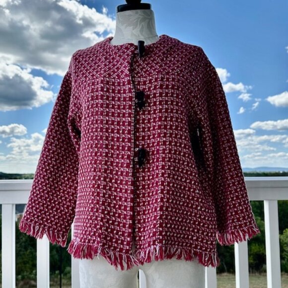 40's style Swing Jacket - Upcycled tablecloth - Picture 7 of 10